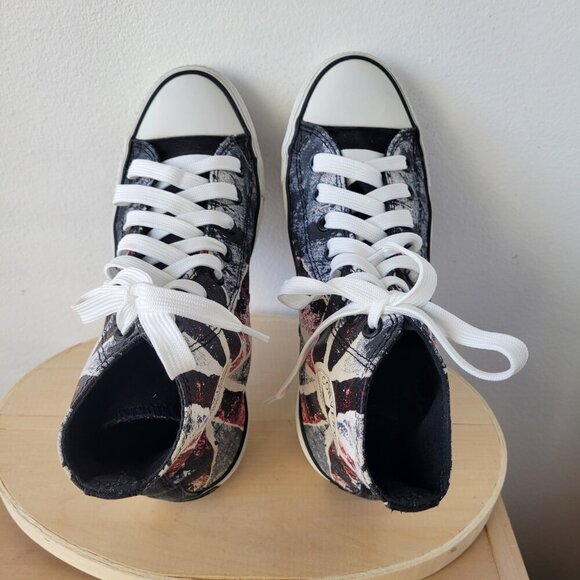 Chuck Taylor All Star Converse CT HI Black/Chili Unisex Sneakers (Size W9 / M7) - Picture 3 of 14